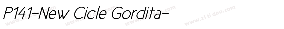 P141-New Cicle Gordita字体转换